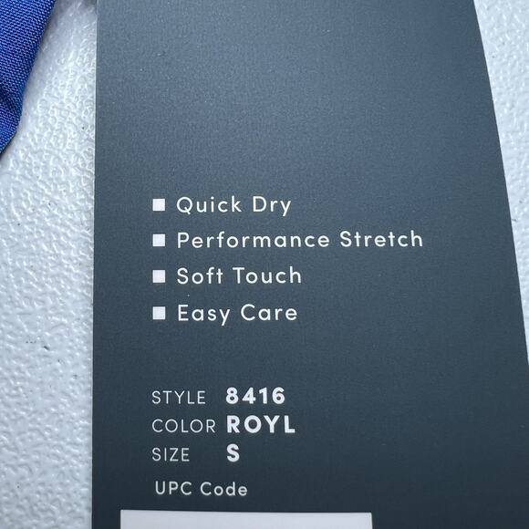 Med Couture Activate Performance Stretch Scrub Top Women’s Size Small‎ Royal NWT - Picture 6 of 7